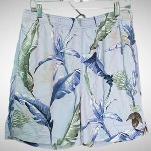 Tommy Bahama Short Mens Medium Tropical Swim Trunks Blue Pre Owned Trunks